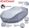 iCarCover {7-Year Full Warranty} All Weather Waterproof Snow Rain UV Sun Dust Protection Automobile Outdoor Coupe Sedan Hatchback Wagon Custom-Fit Full Body Auto Vehicle Car Cover - Cars Up to 185”