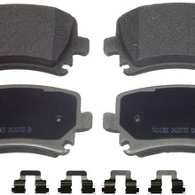Wagner ThermoQuiet MX1108 Semi-Metallic Disc Pad Set With Installation Hardware, Rear