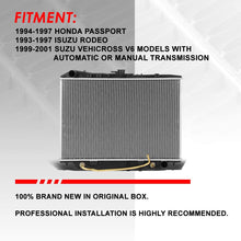 1571 OE Style Aluminum Core Radiator Replacement for Honda Passport Isuzu Rodeo Vehicross V6 93-01