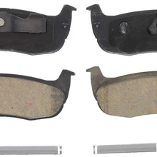 Wagner QuickStop ZD711 Ceramic Disc Pad Set Includes Pad Installation Hardware, Rear
