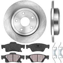 CRK14909 REAR 330.03 mm Premium OE 5 Lug [2] Brake Disc Rotors + [4] Ceramic Brake Pads + Clips