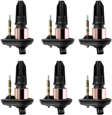 Ignition Coil Pack of 6 Compatible with Chevy Trailblazer Colorado Buick Rainier GMC Canyon Envoy Hummer H3 Isuzu Olds Saab L4-2.8L L5-3.5L L6-4.2L