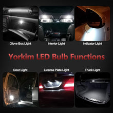 Yorkim T10 194 LED Bulbs 6500K Non Polarity 6th Generation for Car Interior Lights, LED Plate Light, Turn Signal Lights and Corner Lights – W5W 168 2825 T10 194 Wedge LED Bulb, Pack of 10 - White