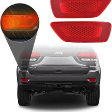 Rear Bumper Reflector Lights Red Lens Compatible with 2012-2018 Jeep Grand Cherokee Compass 2013-2017 Patriot 2012-2020 Dodge Journey - Replace 57010721AC 57010720AC Lamps Assembly, Pack of 2