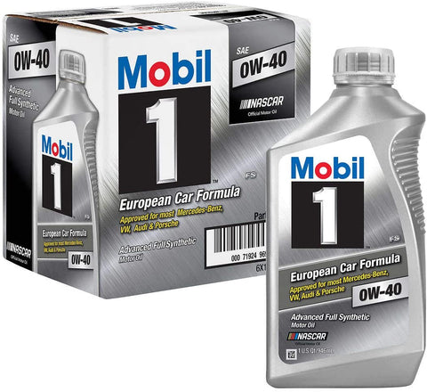 Mobil 1 0W40 Synthetic Oil, 1 Quart