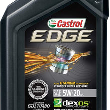 Castrol 03128C EDGE High Mileage 5W-30 Advanced Full Synthetic Motor Oil, 5 quart,Black