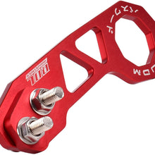 EIOUMAX Rear Tow Towing Hook for Universal Car Auto Trailer Ring Aluminum Racing Trailer Hook Red
