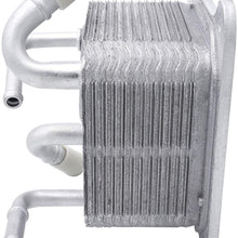 JRL 21606-3JX2C 4-Port Engine Oil Cooler fit for 2012-2017 Versa 1.6L & 2014-2017 Note 1.6L CVT Transmission Trans-axle Heat Exchanger Solves Overheating CVT Problem