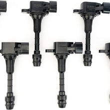 Ignition Coil Pack Set of 6 - Compatible with Infiniti & Nissan Vehicles - FX35, G35, M35, 350Z - Replaces 22448-AL61C, UF401, IGC0007, 6734025, 22448AL615 - Year Models 2000-2008 - 3.5L V6 Coils