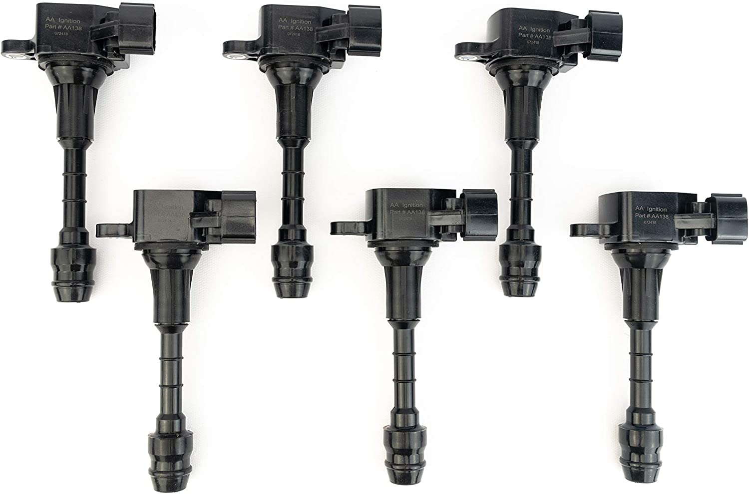 Ignition Coil Pack Set of 6 - Compatible with Infiniti & Nissan Vehicles - FX35, G35, M35, 350Z - Replaces 22448-AL61C, UF401, IGC0007, 6734025, 22448AL615 - Year Models 2000-2008 - 3.5L V6 Coils