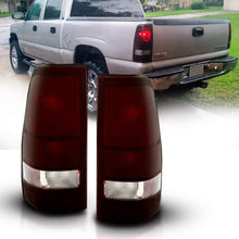 AmeriLite Dark Red Replacement Brake Tail Lights for 1999-2002 Chevy Silverado : 99-06 GMC Sierra - Passenger Right and Driver Left Side