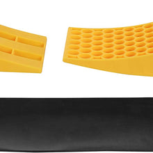 Dumble RV Leveling Blocks - 1 Camper Level Ramp - 1 RV Wheel Chock for Stability - Black Mat for Traction - 4-inch Lift