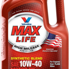 Valvoline High Mileage with MaxLife Technology 10W-40 Synthetic Blend Motor Oil - 5qt (Case of 3) (782482-3PK)