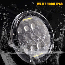TURBO SII 7" LED Headlight with DRL For Harley Davidson Street Glide Motorcycle Projector LED Headlamp Light Set Black ,DOT Approved ( Also Fits Jeep Wrangler )
