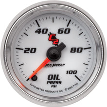 Auto Meter 7153 C2 2-1/16" 0-100 PSI Full Sweep Electric Oil Pressure Gauge