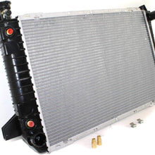 Radiator Aluminum Core Plastic Tank Compatible with 1985-1997 Ford Bronco F-150 F-250 F-350 With Transmission Cooler
