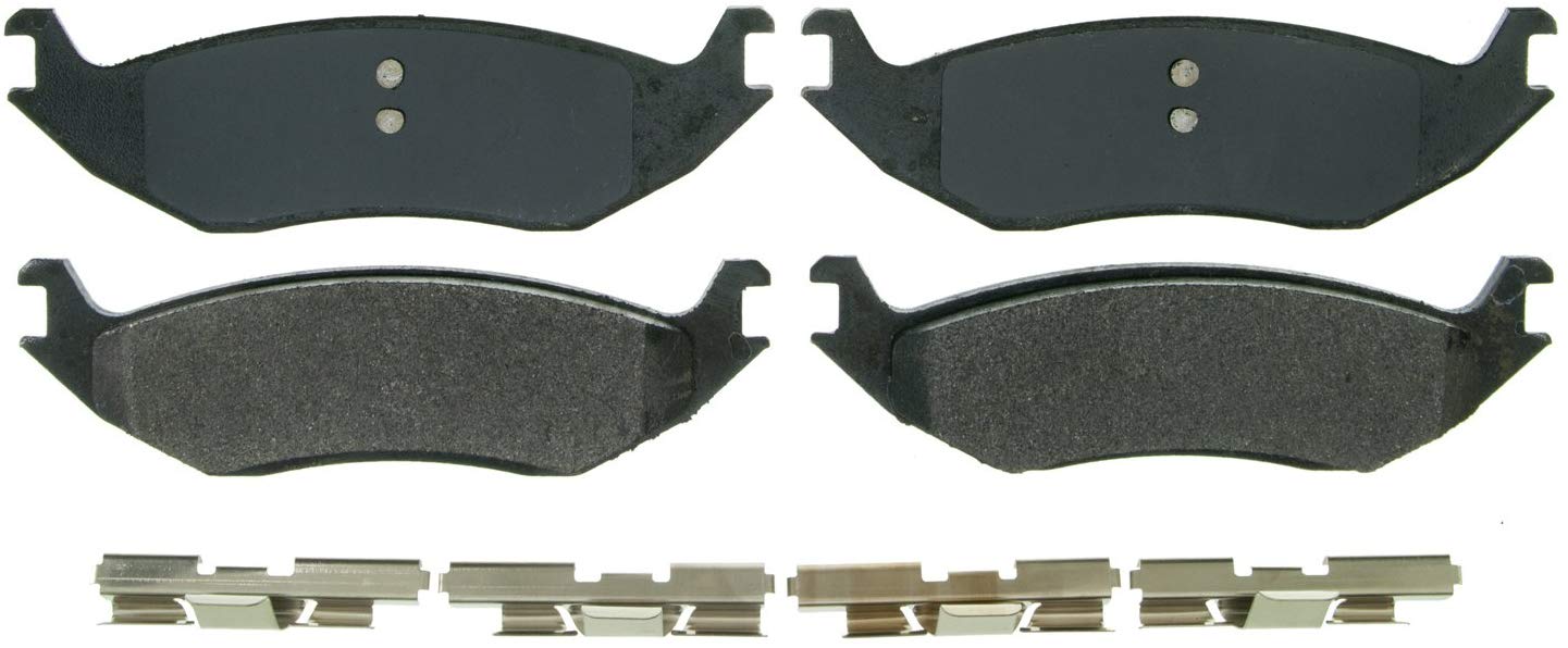 Wagner QuickStop ZX967A Semi-Metallic Disc Pad Set Includes Pad Installation Hardware, Rear