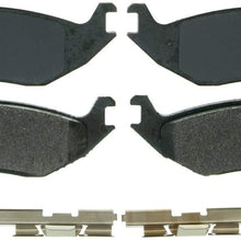 Wagner QuickStop ZX967A Semi-Metallic Disc Pad Set Includes Pad Installation Hardware, Rear