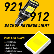 AUXITO 912 921 LED Backup Light Bulbs High Power 2835 15-SMD Chipsets Error Free T15 906 W16W for Back Up Lights Reverse Lights, 6000K White (Upgraded, Pack of 2)