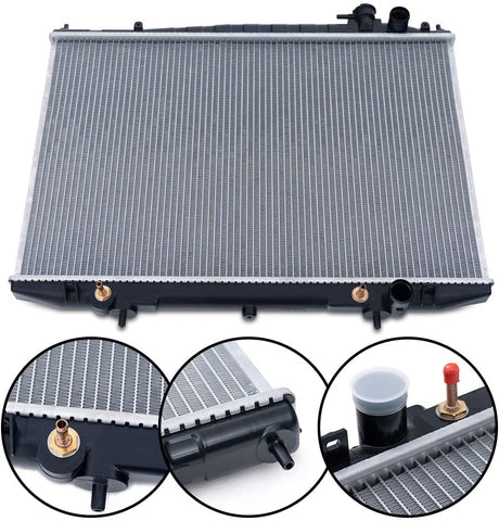Compatible For Nissan Frontier 1998-2004 / For Nissan Xterra 2.4L L4 / 3.3L V6 Aluminum Cooling Radiator Replacement