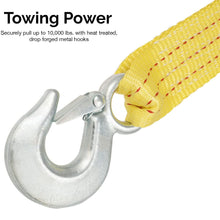 Neiko 51005A Heavy Duty Tow Strap with Safety Hooks | 2” x 20’ | 10,000 LB Capacity | Polyester