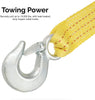 Neiko 51005A Heavy Duty Tow Strap with Safety Hooks | 2” x 20’ | 10,000 LB Capacity | Polyester