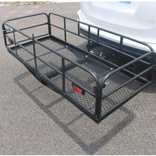 Cargo Carrier Hitch Mount Luggage Carrier Folding Legs Spring Hooks Cargo Basket for Outdoor