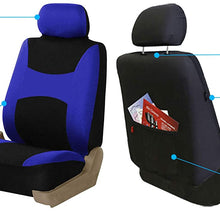 FH Group FB030102 Light & Breezy Gray/Black Cloth Seat Cover Set Airbag & Split Ready- Fit Most Car, Truck, SUV, or Van
