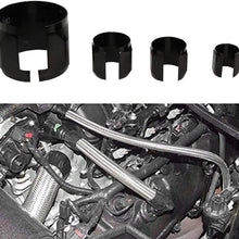 yjracing Stainless Steel Dress Up Hose Engine Cover Kit Radiator Vacuum Oil Fuel Heaterc Black
