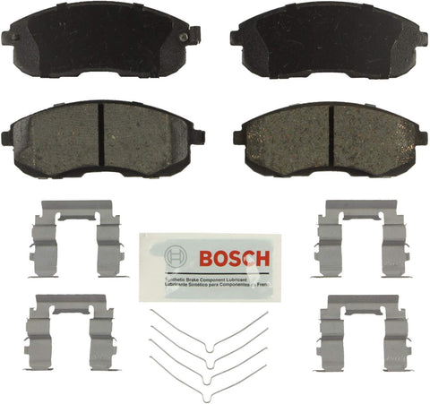 Bosch BE653H Blue Disc Brake Pad Set with Hardware for Select Infiniti G20, I30; Nissan Maxima; and Suzuki SX4 - FRONT