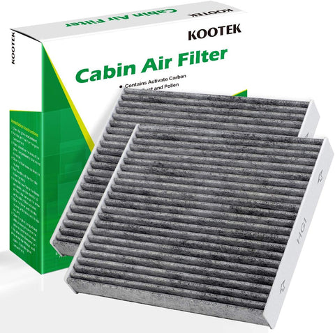 Kootek Cabin Air Filter with Activated Carbon, 2 Pack Replacement for CF10285/CP285/TCF285/Toyota/Lexus/Scion