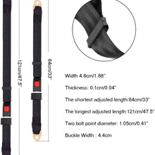 AIRKOUL Universal Lap Seat Belt，Automotive Seatbelt 2 Point Adjustable Safety Seat Belt for Go Kart, Club Golf Cart Black