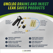 Leak Saver: Leak Shot HVAC Pro - Condensate Drain Blaster Sealant Injector - Non-Contaminating CO2 Cartridges - for AC and Mini Splits - Systems Up to 5 Tons