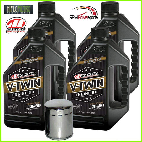 RPM Synthetic Blend Engine Oil Change Kit for Harley Davidson Sportster V-Twin 88-15