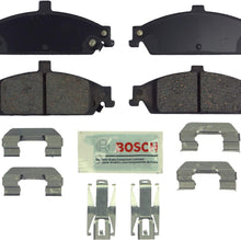 Bosch BE727H Blue Disc Brake Pad Set with Hardware for Select Chevrolet Classic, Malibu; Oldsmobile Alero, Cutlass; and Pontiac Grand Am - FRONT