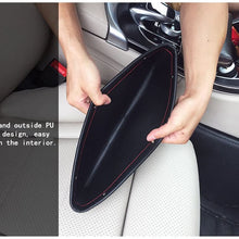 Anynow Car Seat Gap Filler Console Side Pocket Organizer Seat Catcher Premium PU Leather 2 Pack(Black)
