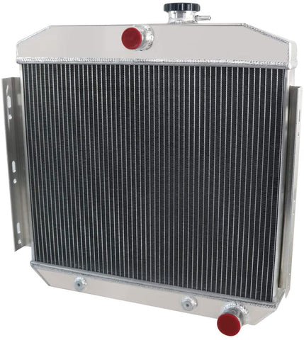 CoolingSky 3 Row Full Aluminum Radiator for 1955-1957 Chevy Bel Air/Del Ray/Nomad 150 210 6Cyl 8Cyl