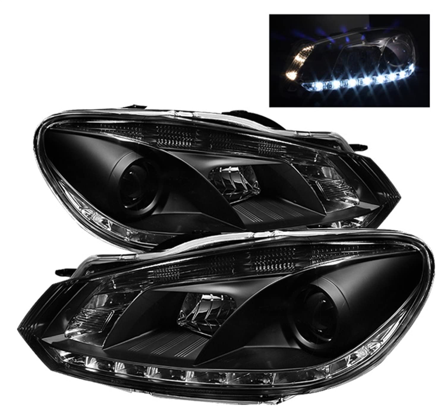 Spyder Auto 5012111 Projector Style Headlights Black/Clear