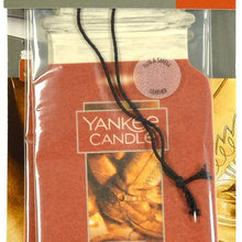 Yankee Candle Classic Paper Car Jar Hanging Odor Neutralizing Air Freshener, Leather Scent - 3 Pack
