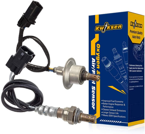 Kwiksen 2 pcs AFR Upstream Downstream Oxygen O2 Sensor 1 2 Compatible with Hyundai Sonata L4 2.4L Calif 2009-2010,Compatible with Kia Ford L4 2.4L 2010-2013