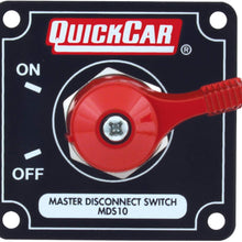 QuickCar Racing Products 55-010 Red 2-1/2" High x 2-1/2" Wide Handle Battery Master Disconnect Switch with Black Mounting Panel