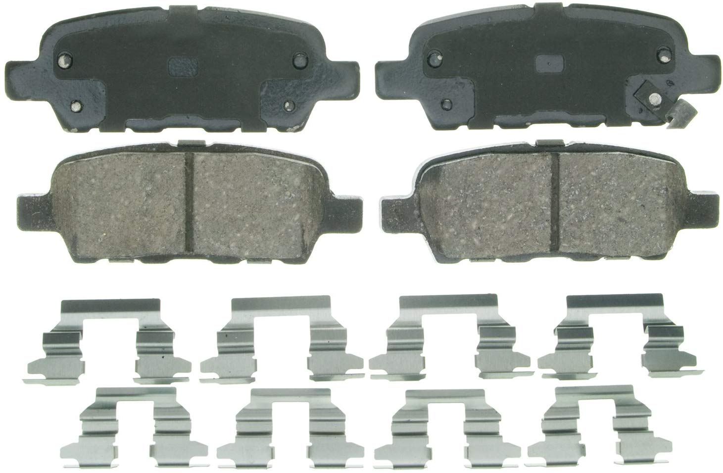 Wagner QuickStop ZD905 Ceramic Disc Pad Set Includes Pad Installation Hardware, Rear