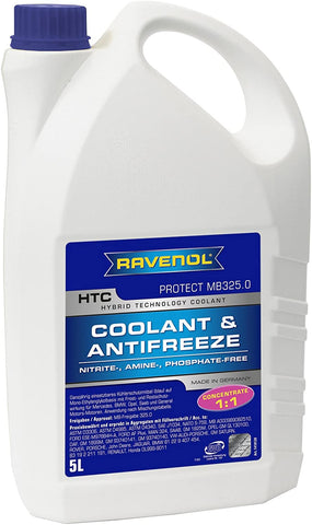 RAVENOL J4D2023 HTC Coolant Antifreeze Concentrate Compatible with MB 325.0 (G11) (5 Liter)