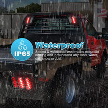 Partsam 2PCS Trailer Truck Boat Bus Red LED 6" Inch Oval Stop Turn Tail Brake Light DOT Certified Marker Lights Sealed Surface Mount 12V Waterproof IP65 Replacement for Jeep RV Trucks