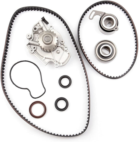 Timing Belt Water Pump Kit ECCPP TBK244 for Honda Accord Odyssey Acura CL Isuzu Oasis 2.2L 2.3L L4 SOHC 16 Valves Engine F22B1 F23A1 F23A4 F23A5 F23A7 (timing belt kit with water pump)