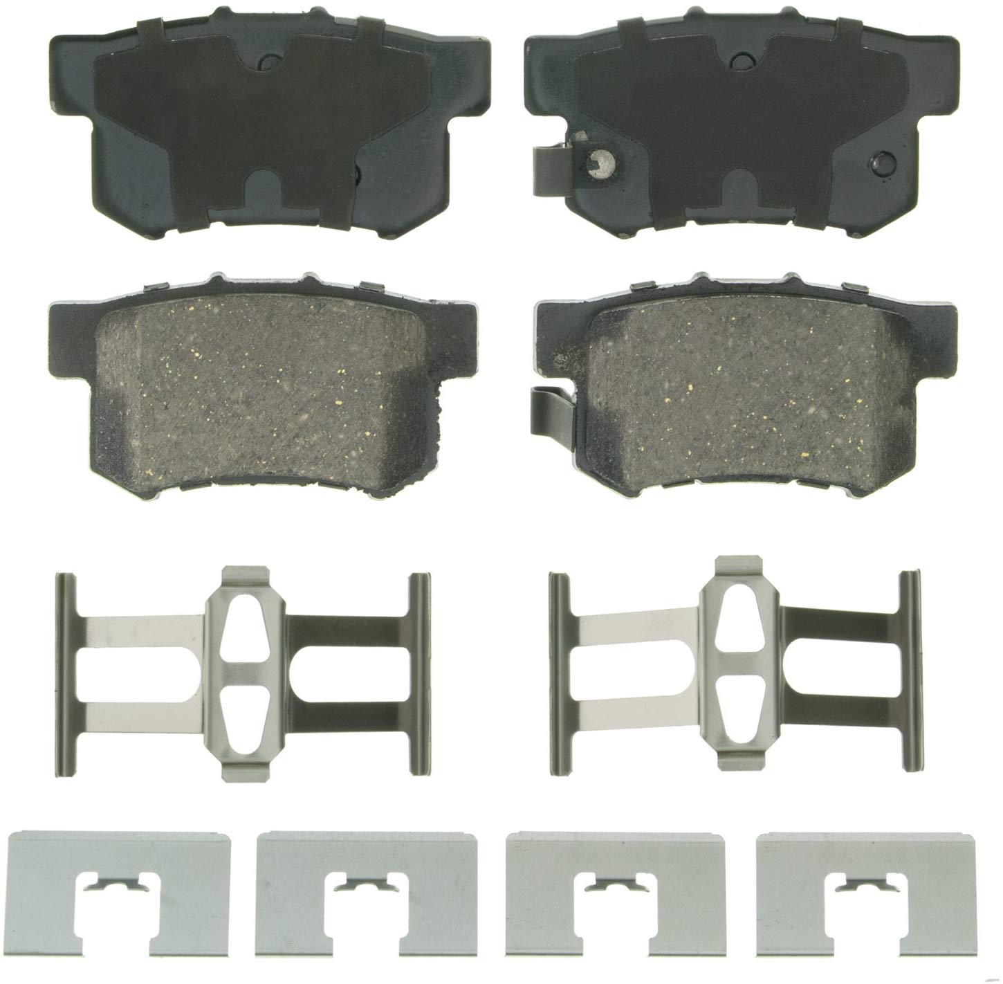 Wagner QuickStop ZD536 Ceramic Disc Pad Set Includes Pad Installation Hardware, Rear