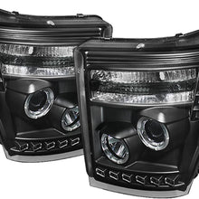 Spyder 5071729 Ford F-250/F-350/F450 Super Duty 11-16 Projector Headlights - CCFL Halo - DRL - Black - High H1 (Included) - Low 9006 (included)