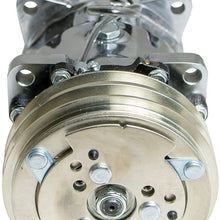 Top Street Performance HC5003C A/C Compressor with Silver Clutch (Chromed V-Belt Sanden 508 R134A Type)