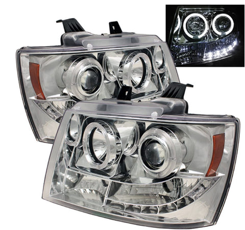 Spyder Auto 5009654 LED Halo Projector Headlights Chrome/Clear