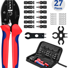 Kohree Solar Crimping Tool for MC4 / MC3 Cable Connector, with 6pcs Male Female Solar Connector + 2pcs Spanners Wrench + 1pcs Wire Crimper + 1pcs Tool Kit for 2.5/4/6mm² Solar PV Wire